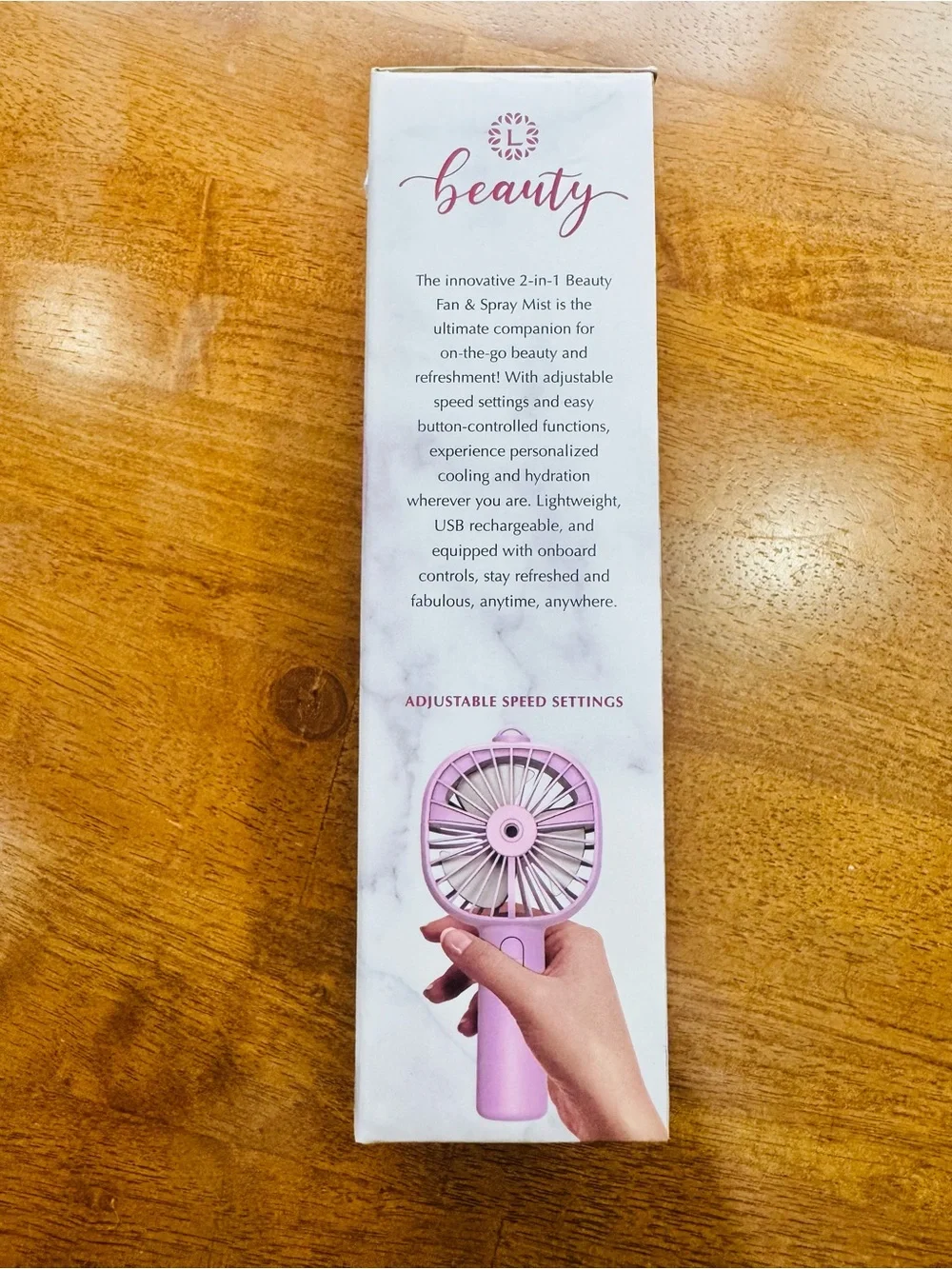 2 in 1 Standing Beauty Fan Rechargeable Makeup Fan and Phone Stand